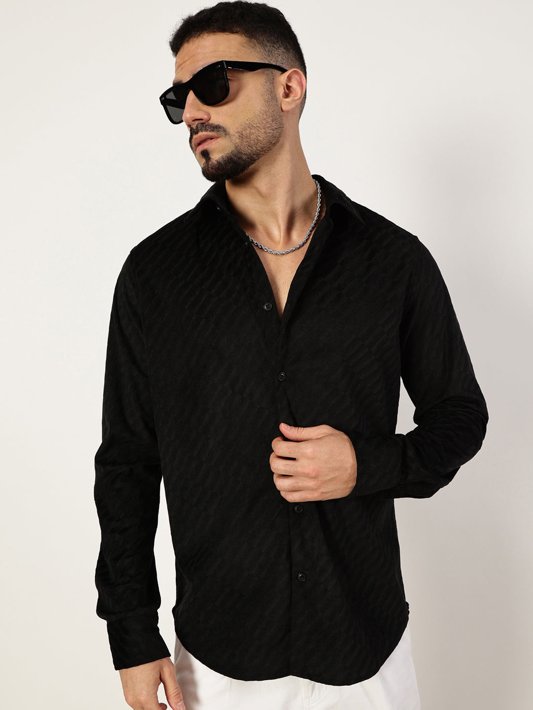 Thomas Scott Men Premium Slim Fit Opaque Casual Shirt
