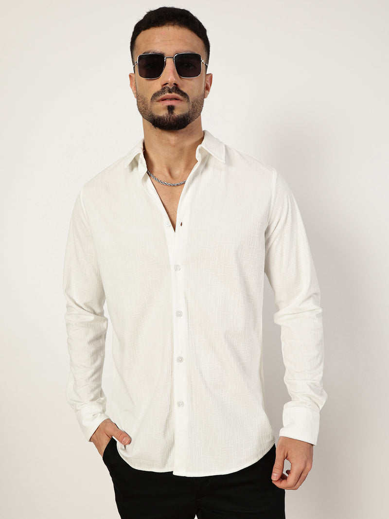 Thomas Scott Men Premium Slim Fit Opaque Casual Shirt