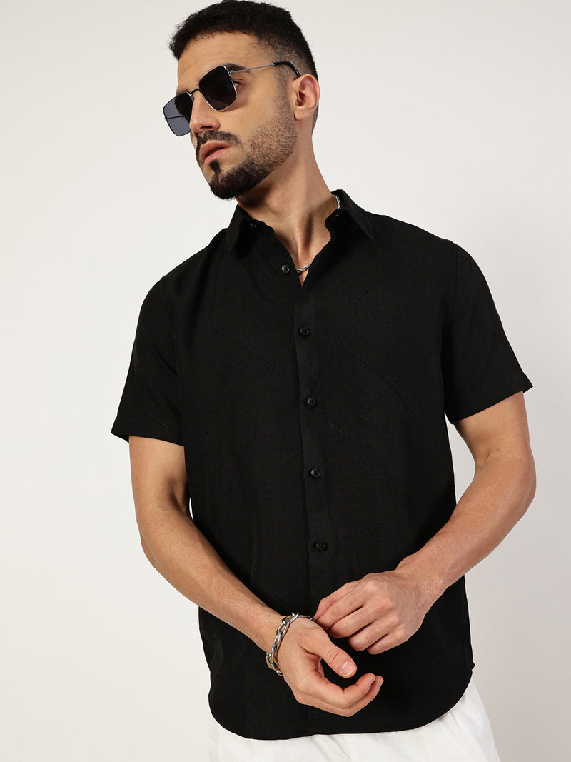 Thomas Scott Men Premium Slim Fit Opaque Casual Shirt