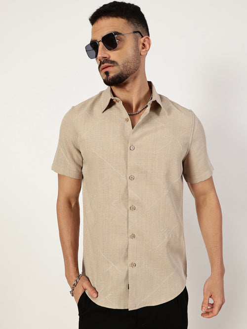 Thomas Scott Men Premium Slim Fit Opaque Casual Shirt