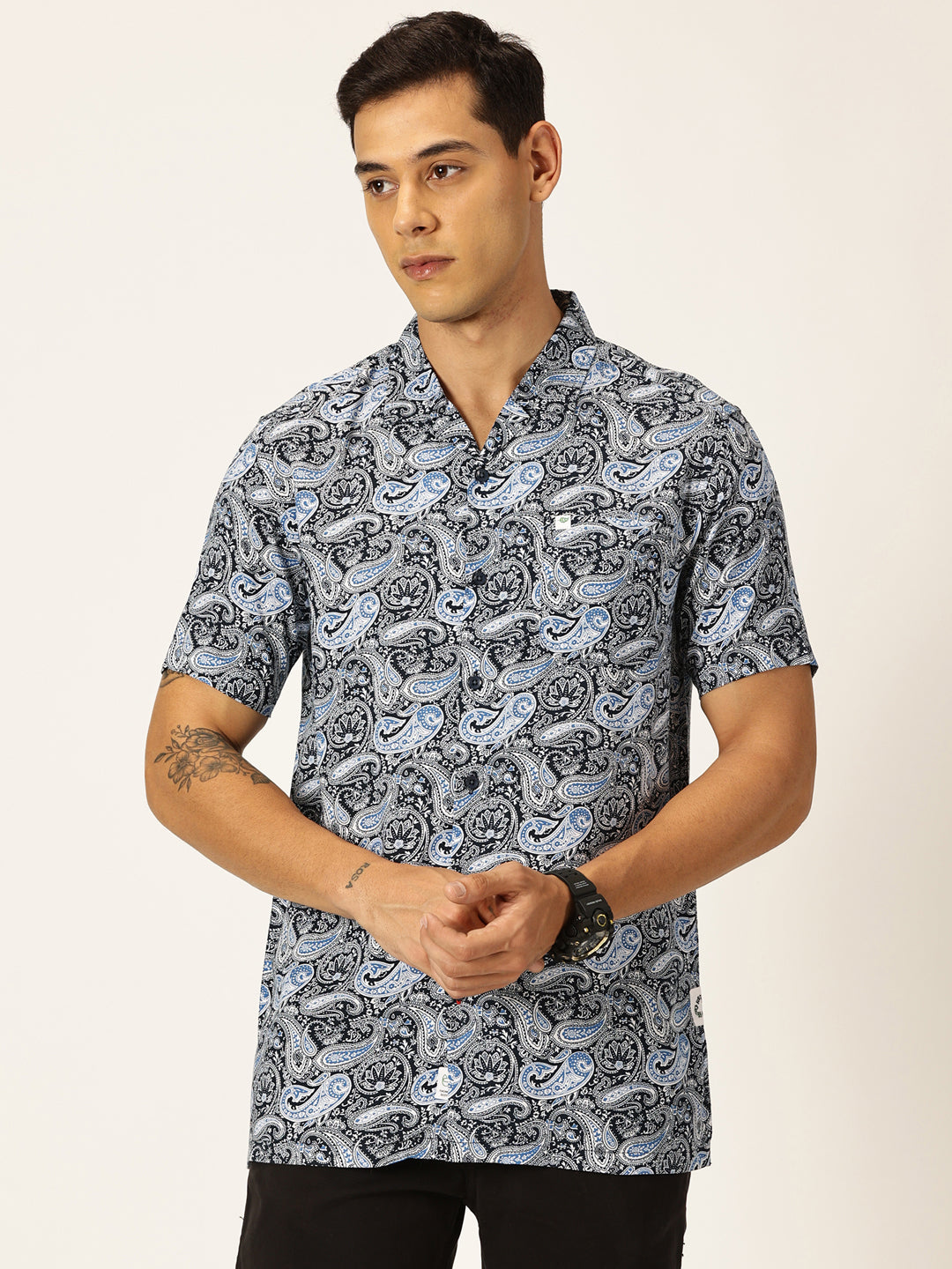 Thomas Scott Men Smart Ethnic Motifs Opaque Printed Casual Shirt