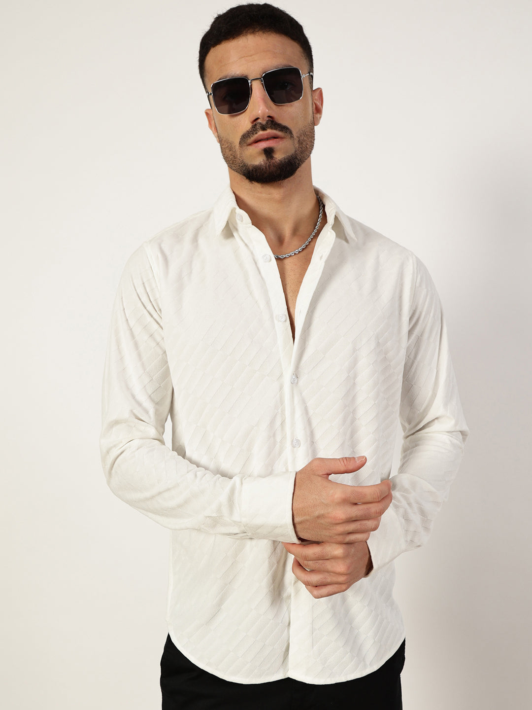 Thomas Scott Men Premium Slim Fit Opaque Casual Shirt