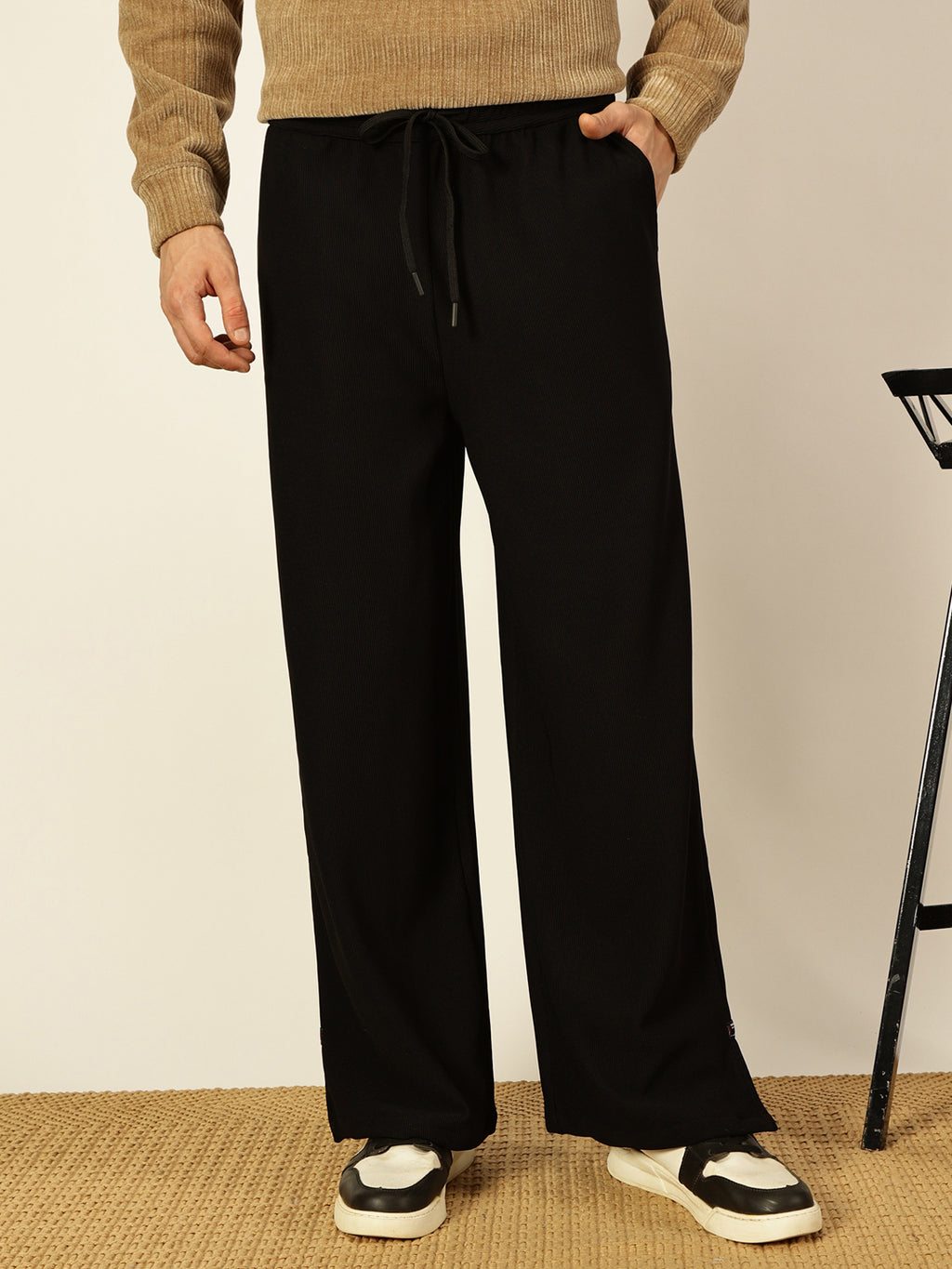 Thomas Scott Men Smart Loose Fit Easy Wash Trousers