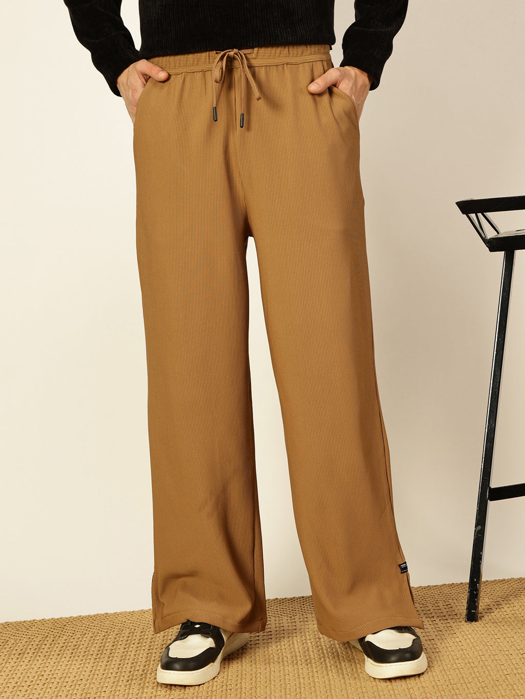 Thomas Scott Men Smart Loose Fit Parallel Trousers