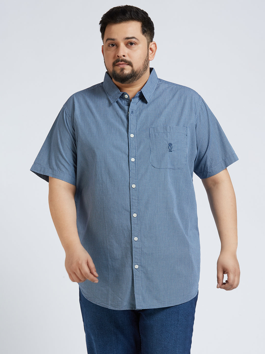 Thomas Scott Men Premium Micro Checks Opaque Checked Casual Shirt