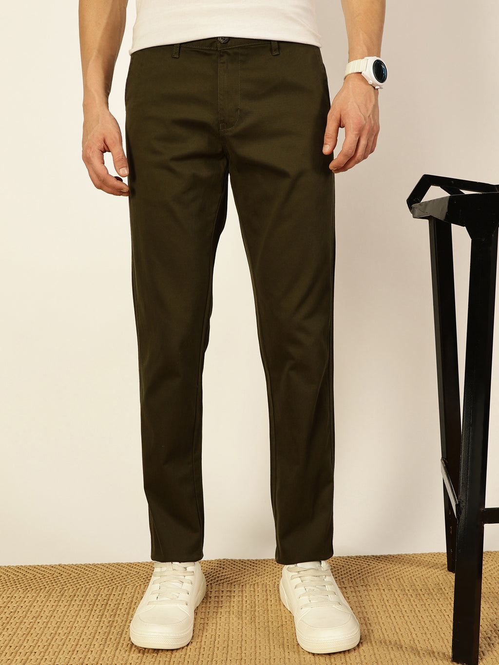 Thomas Scott Men Smart Slim Fit Wrinkle Free Chinos Casual Trousers