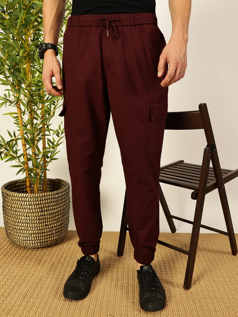 Thomas Scott Men Smart Slim Fit Cargos Trousers