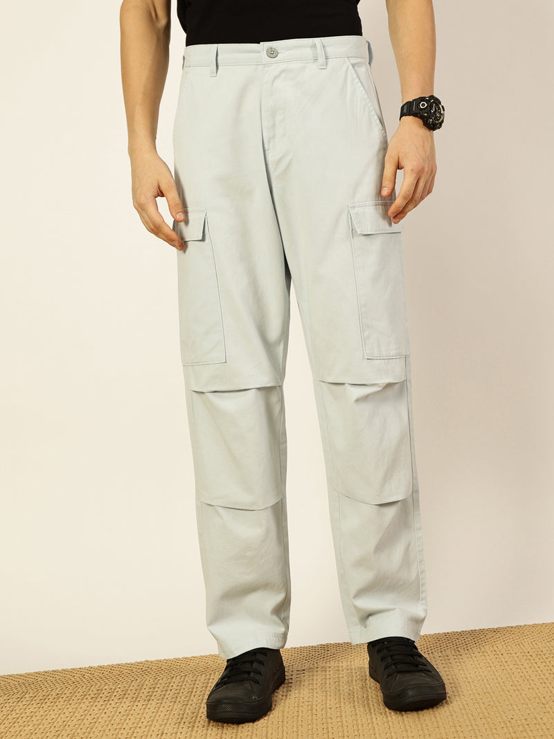 Thomas Scott Men Classic Straight Fit Cargos Trousers
