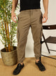Beige  Classic Slim Fit Cargos Trousers