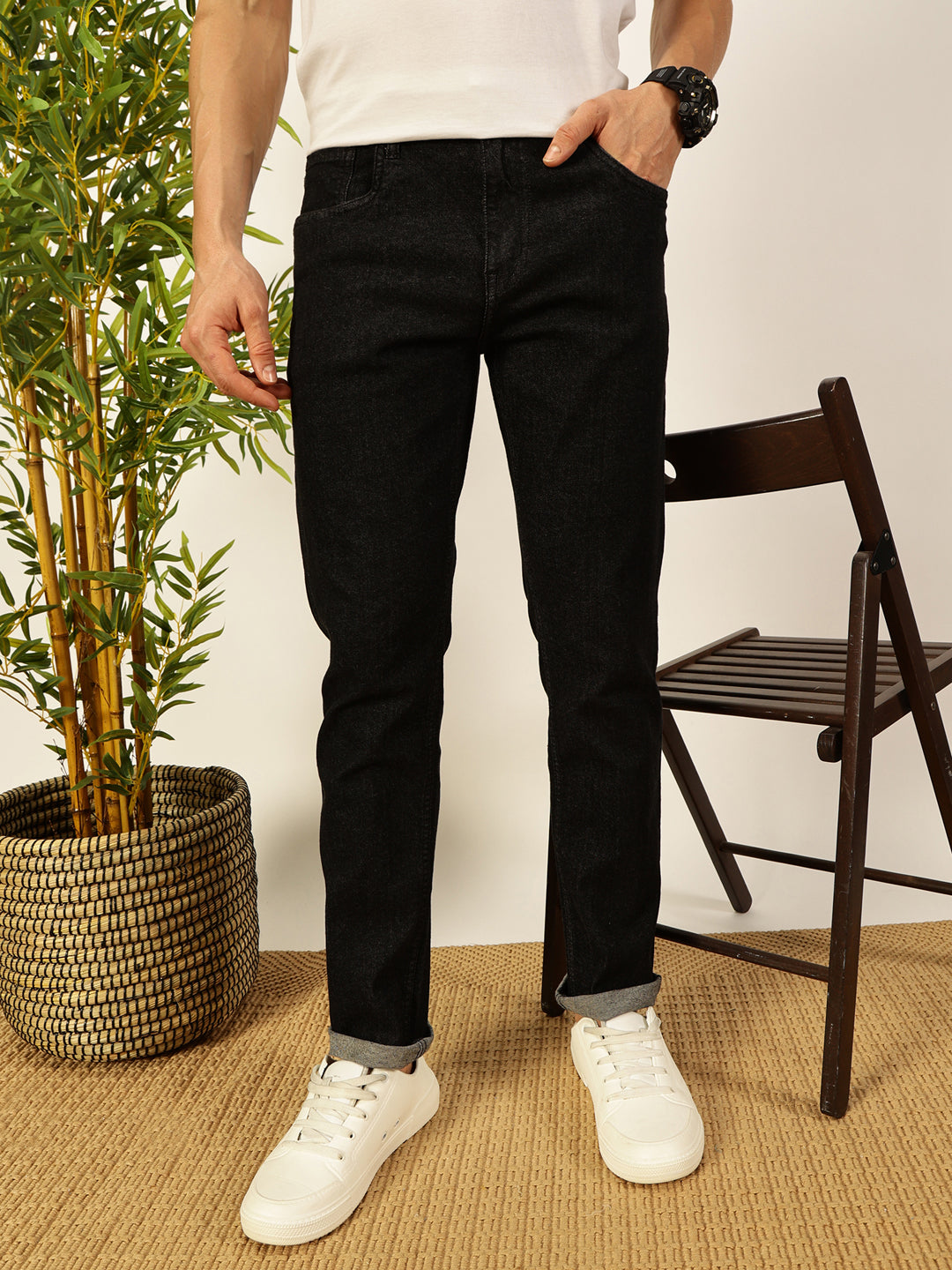 Thomas Scott Men Smart Regular Fit Stretchable Jeans