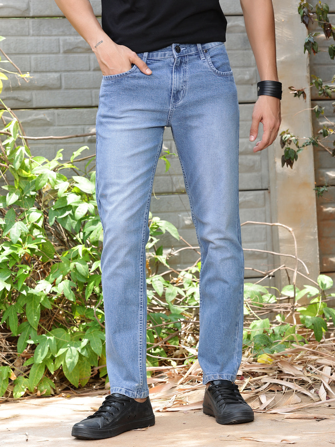 Thomas Scott Men Smart Slim Fit Light Fade Stretchable Jeans