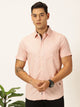 Baby Pink Premium Gingham Checks Opaque Checked Casual Shirt For Men