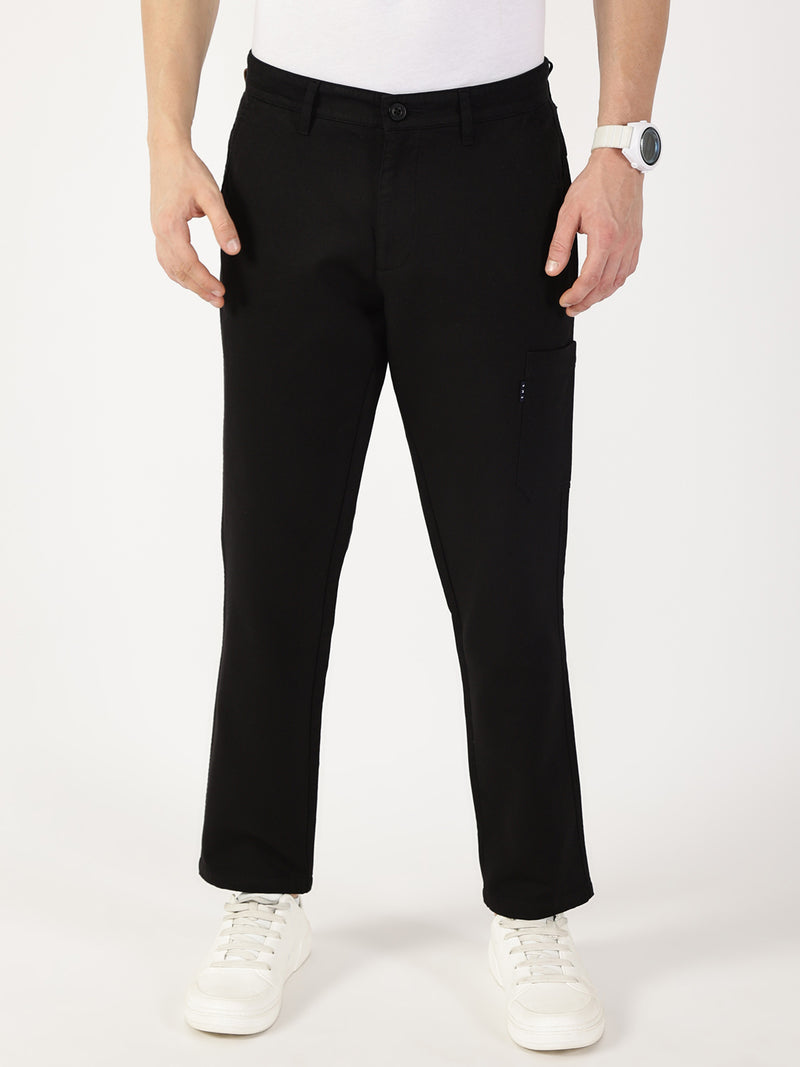 Thomas Scott Men Black Smart Chinos Trousers
