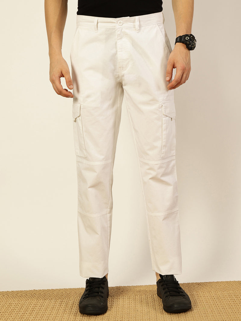 Thomas Scott Men Smart Straight Fit Easy Wash Cargo Trouser