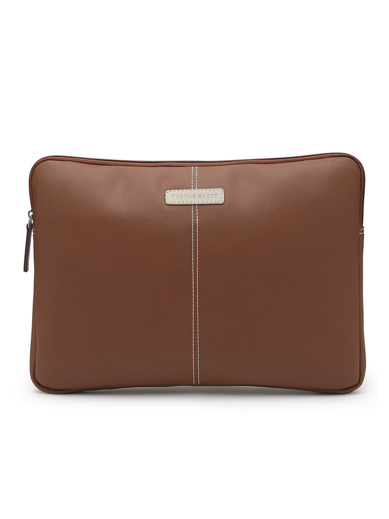 Thomas Scott Men Textured PU Laptop Sleeve