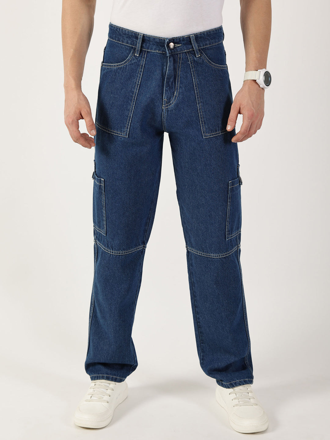 Thomas Scott Men MidBlue Loose Relaxed Fit Jeans
