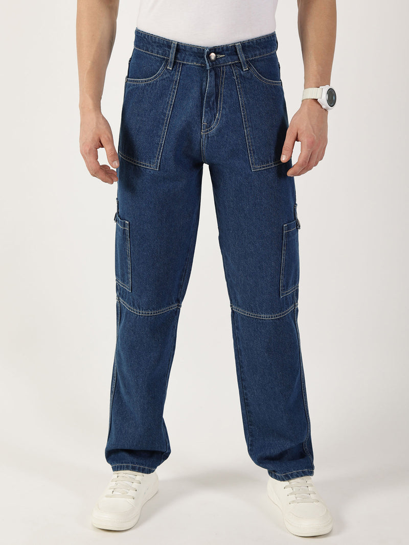 Thomas Scott Men MidBlue Loose Relaxed Fit Jeans