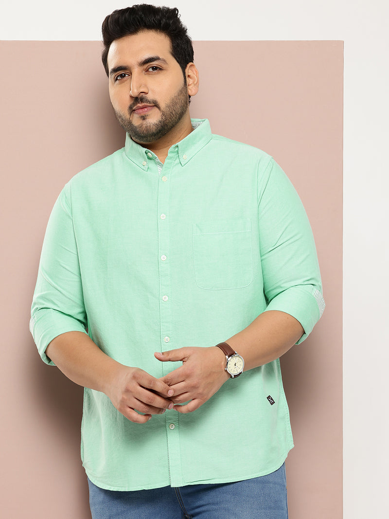 Thomas Scott Men Plus Size Relaxed Pure Cotton Casual Shirt