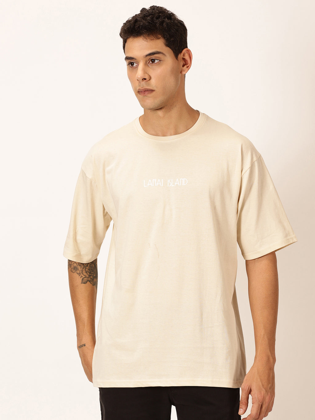 Thomas Scott Men Round Neck Typography Cotton Oversized T-shirt