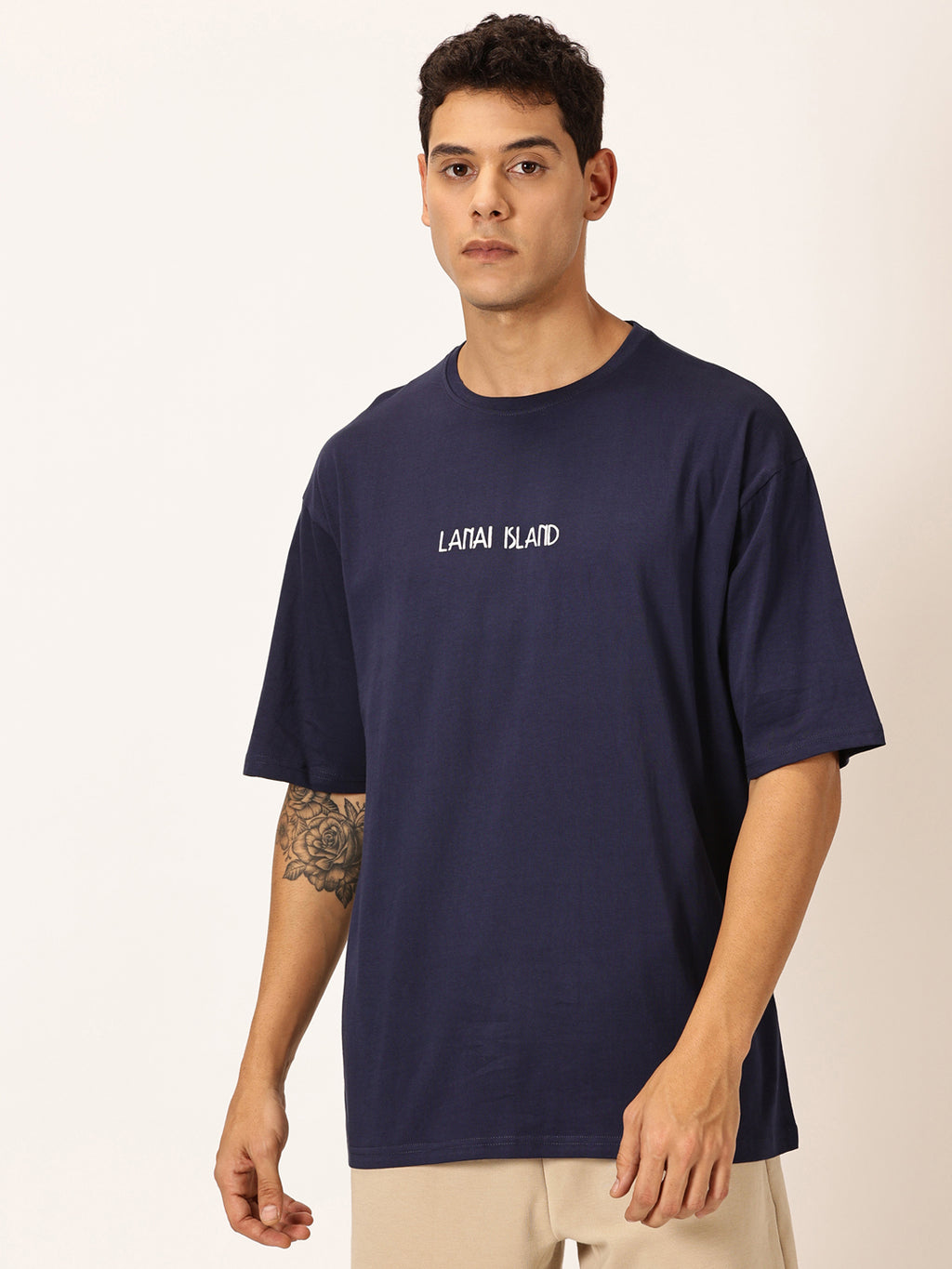 Thomas Scott Men Round Neck Typography Cotton Oversized T-shirt