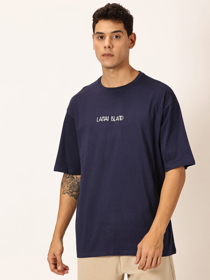 Thomas Scott Men Round Neck Typography Cotton Oversized T-shirt