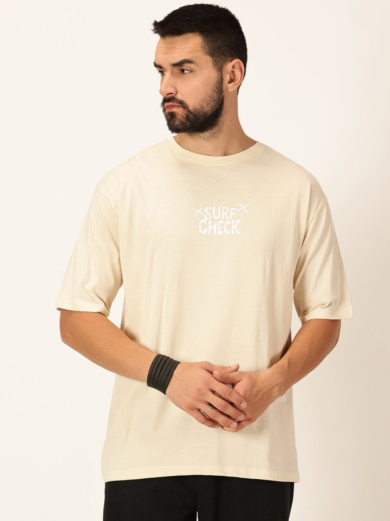 Thomas Scott Men Typography Printed Round Neck Bio Finish Oversized T-shirt