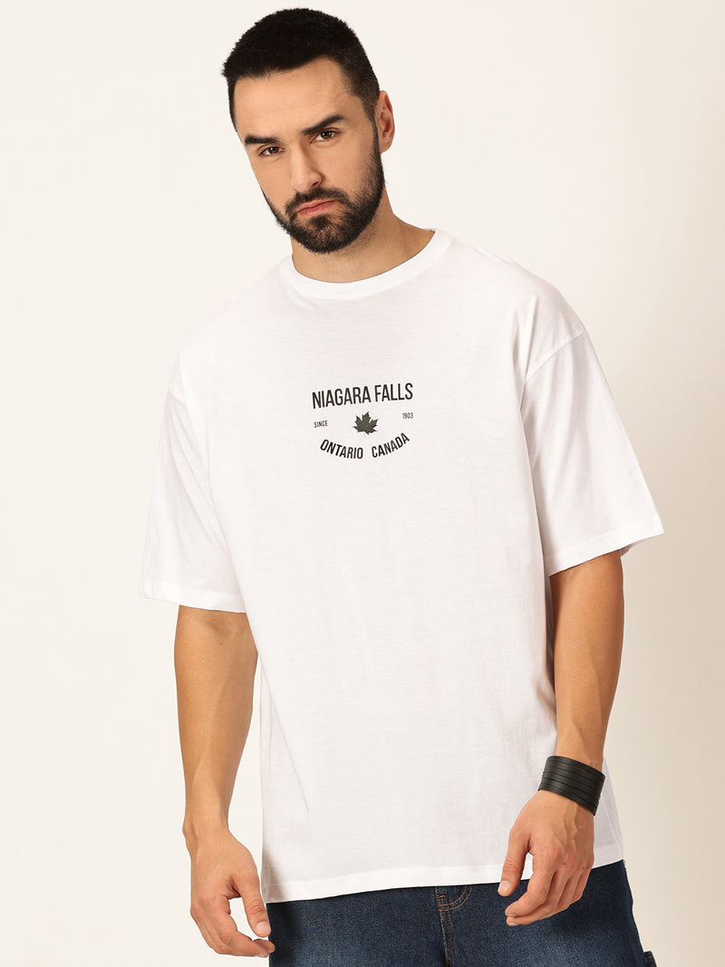 Thomas Scott Men Oversized Graphic Printed Cotton Bio Finish T-shirt