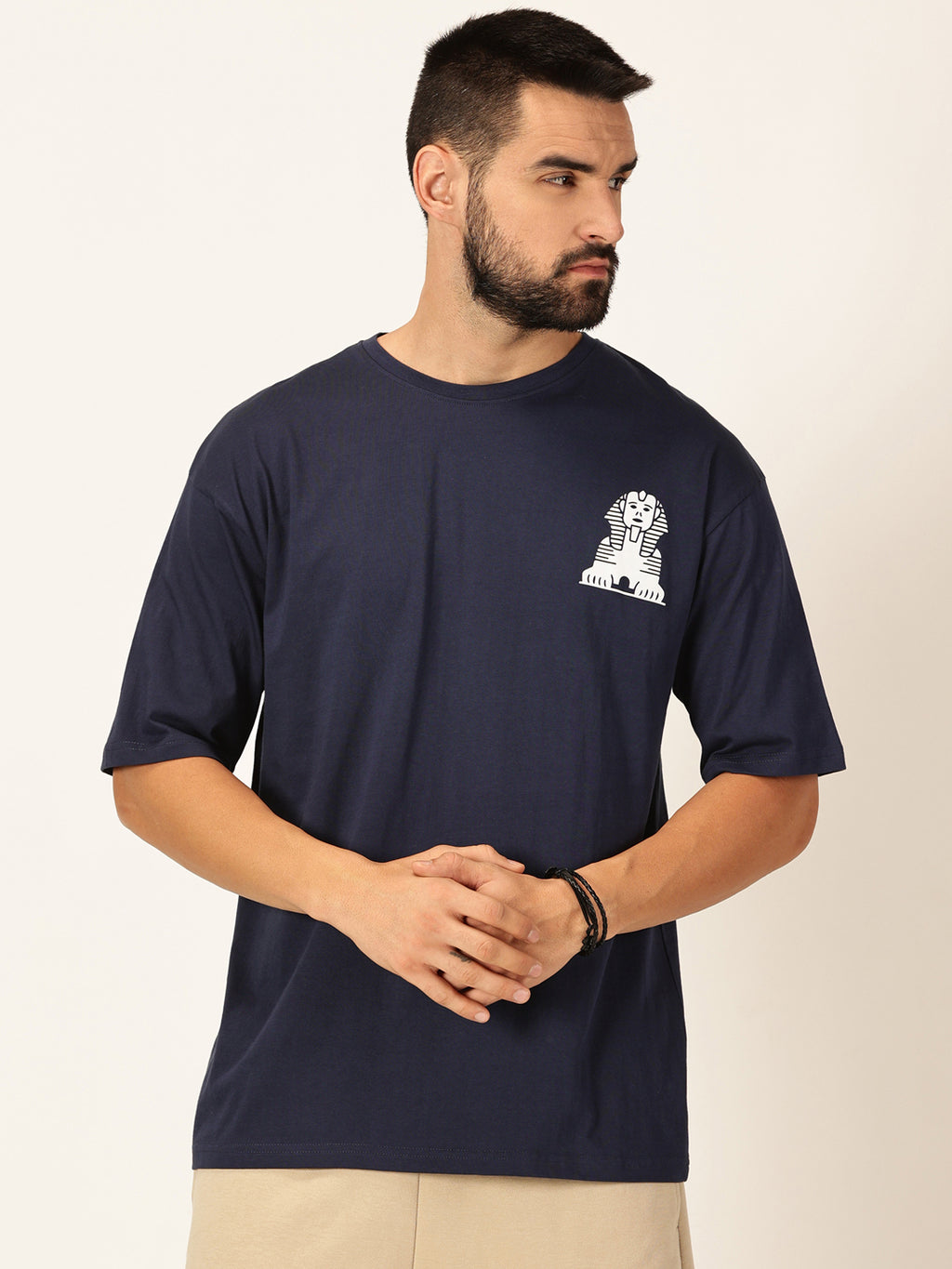 Thomas Scott Men Oversized Graphic Printed Drop-Shoulder Sleeves Cotton Bio Finish T-shirt