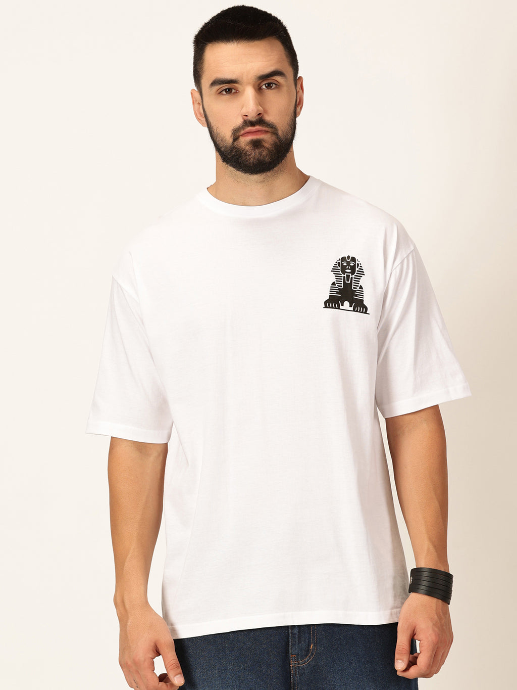 Thomas Scott Men Oversized Graphic Printed Cotton Bio Finish T-shirt