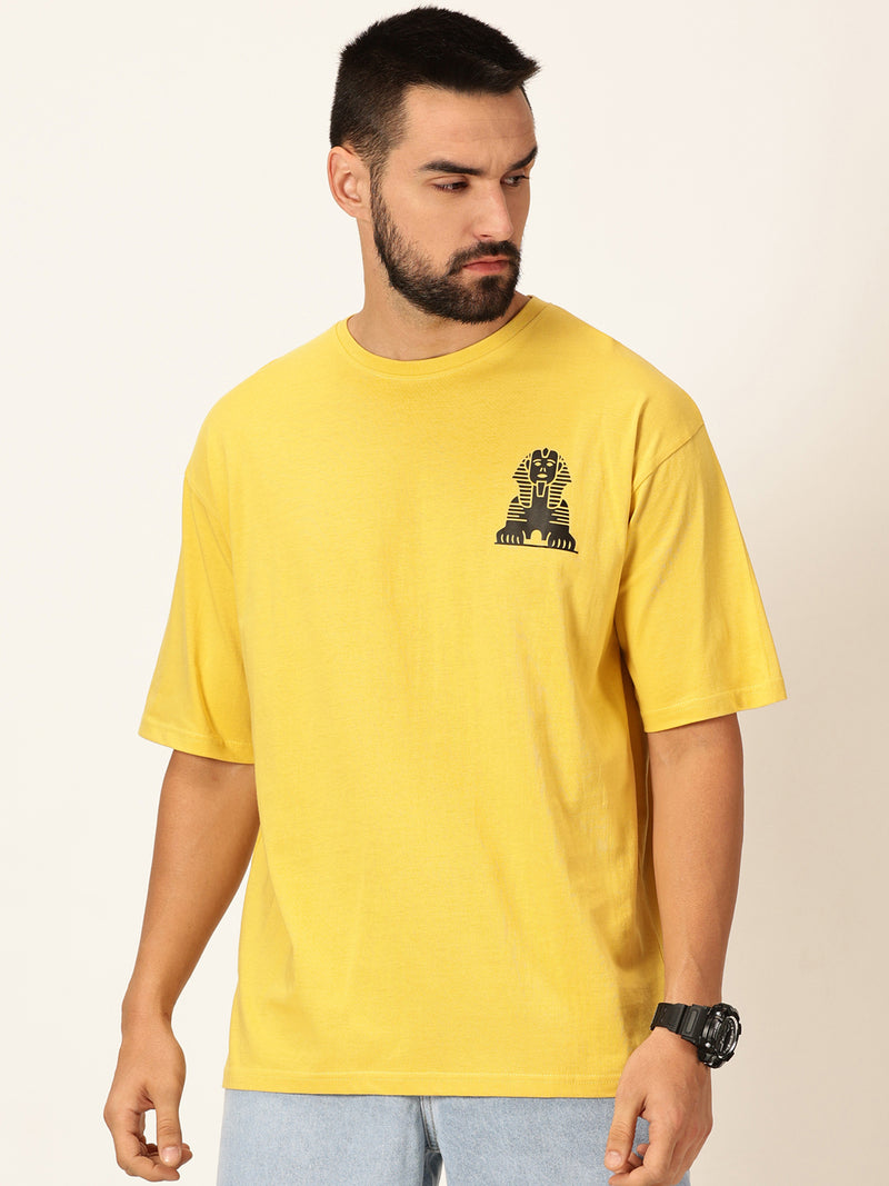 Thomas Scott Men Oversized Graphic Printed Drop-Shoulder Sleeves Cotton Bio Finish T-shirt