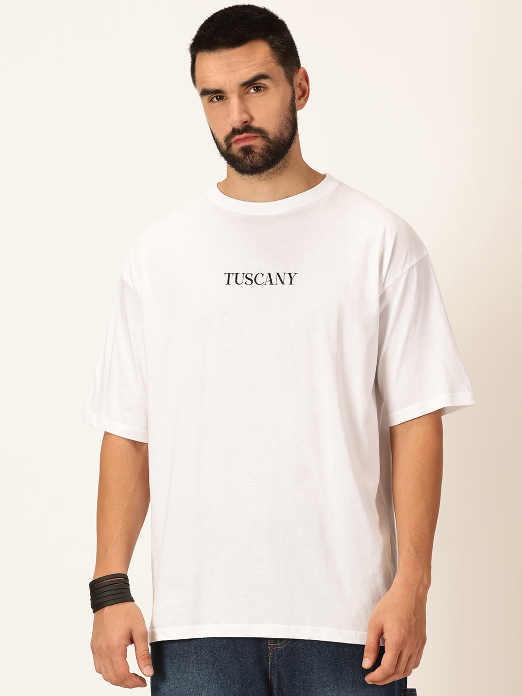 Thomas Scott Men Graphic Printed Bio Finish Pure Cotton Oversized T-shirt
