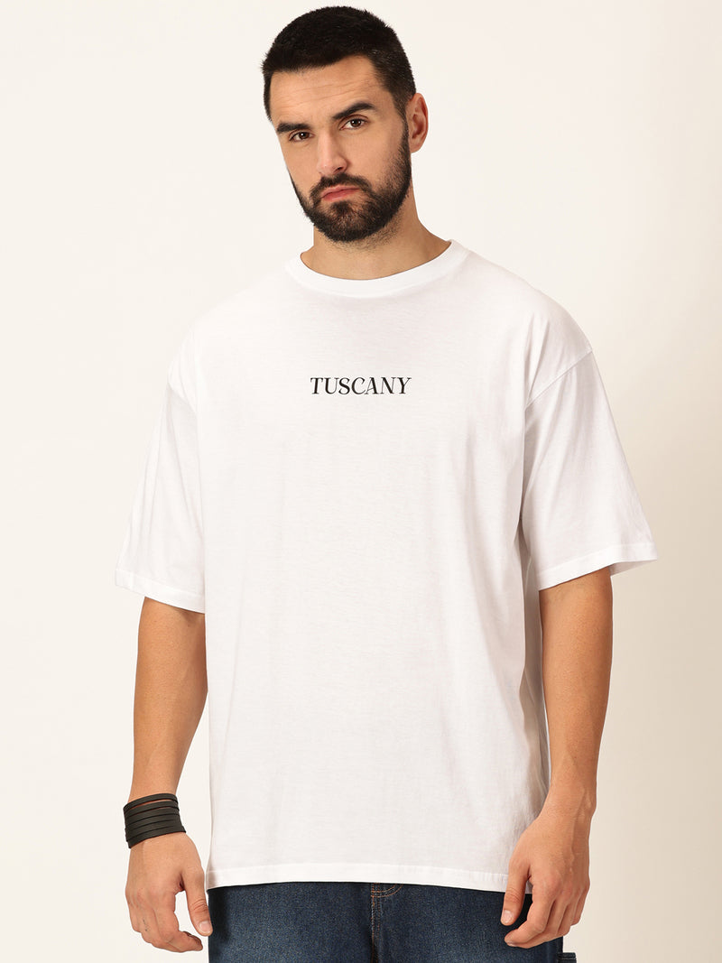 Thomas Scott Men Graphic Printed Bio Finish Pure Cotton Oversized T-shirt