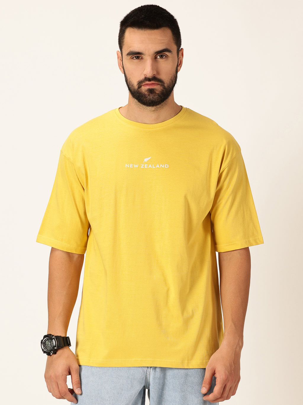 Thomas Scott Men Graphic Printed Bio Finish Pure Cotton Oversized T-shirt