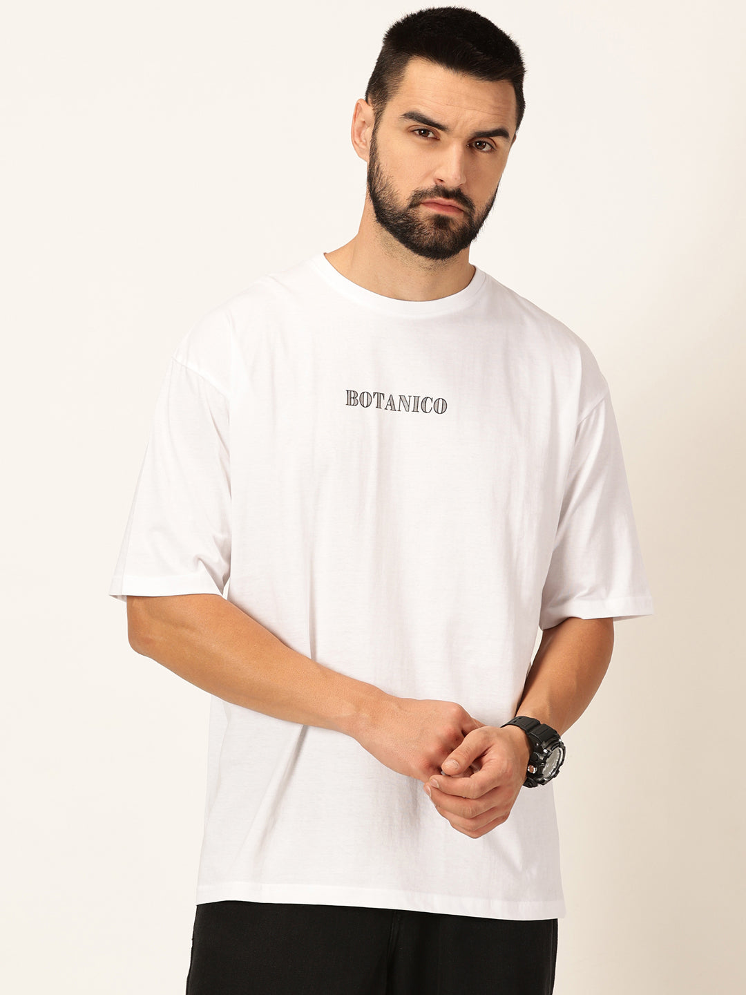 Thomas Scott Men Oversized Typography Printed Cotton Bio Finish T-shirt
