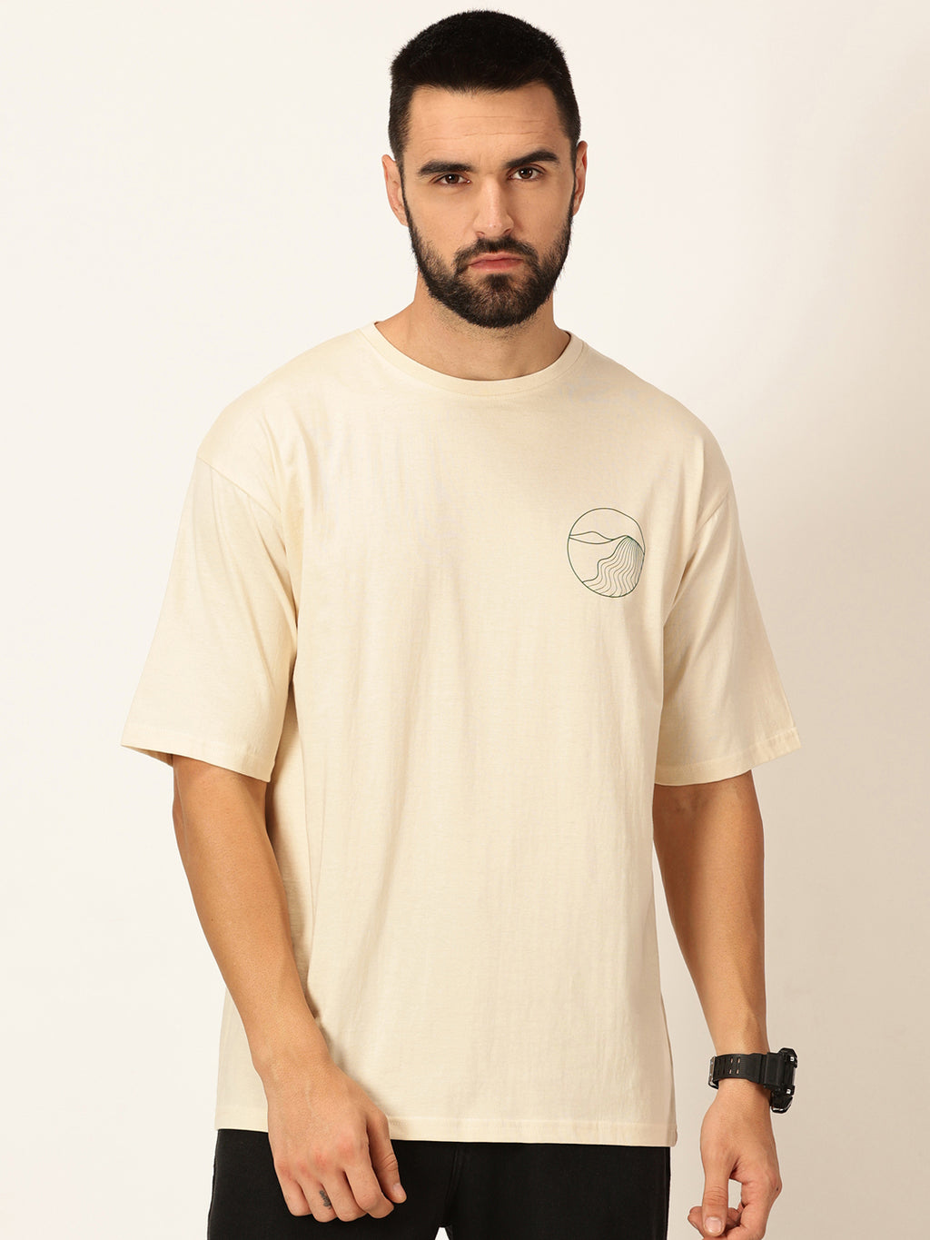 Thomas Scott Men Oversized Graphic Printed Cotton Bio Finish T-shirt
