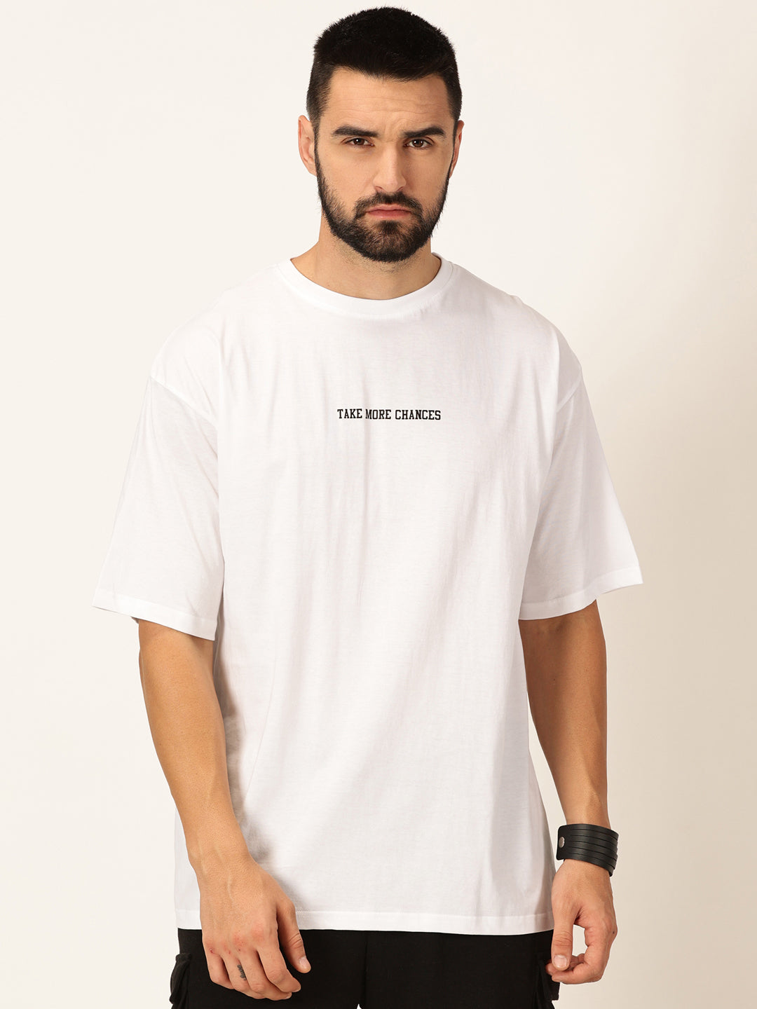Thomas Scott Men Oversized Graphic Printed Bio Finish Cotton T-shirt