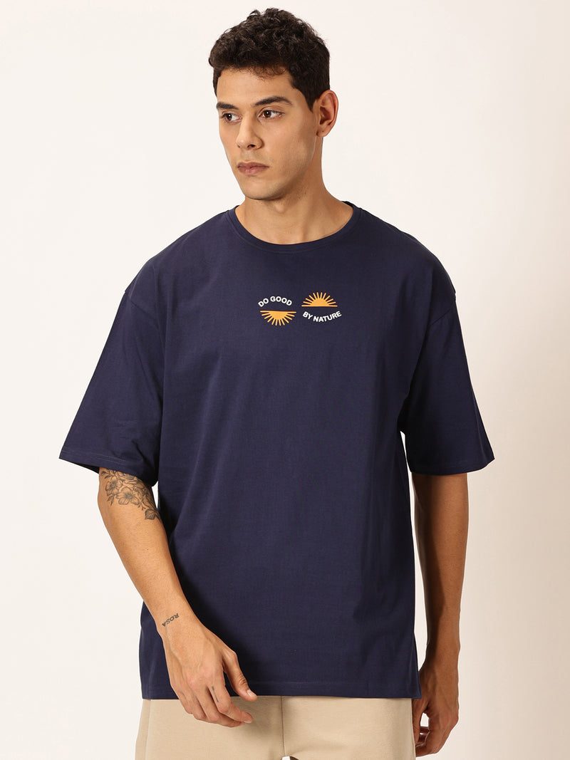 Thomas Scott Men Round Neck Printed Cotton Oversized T-shirt