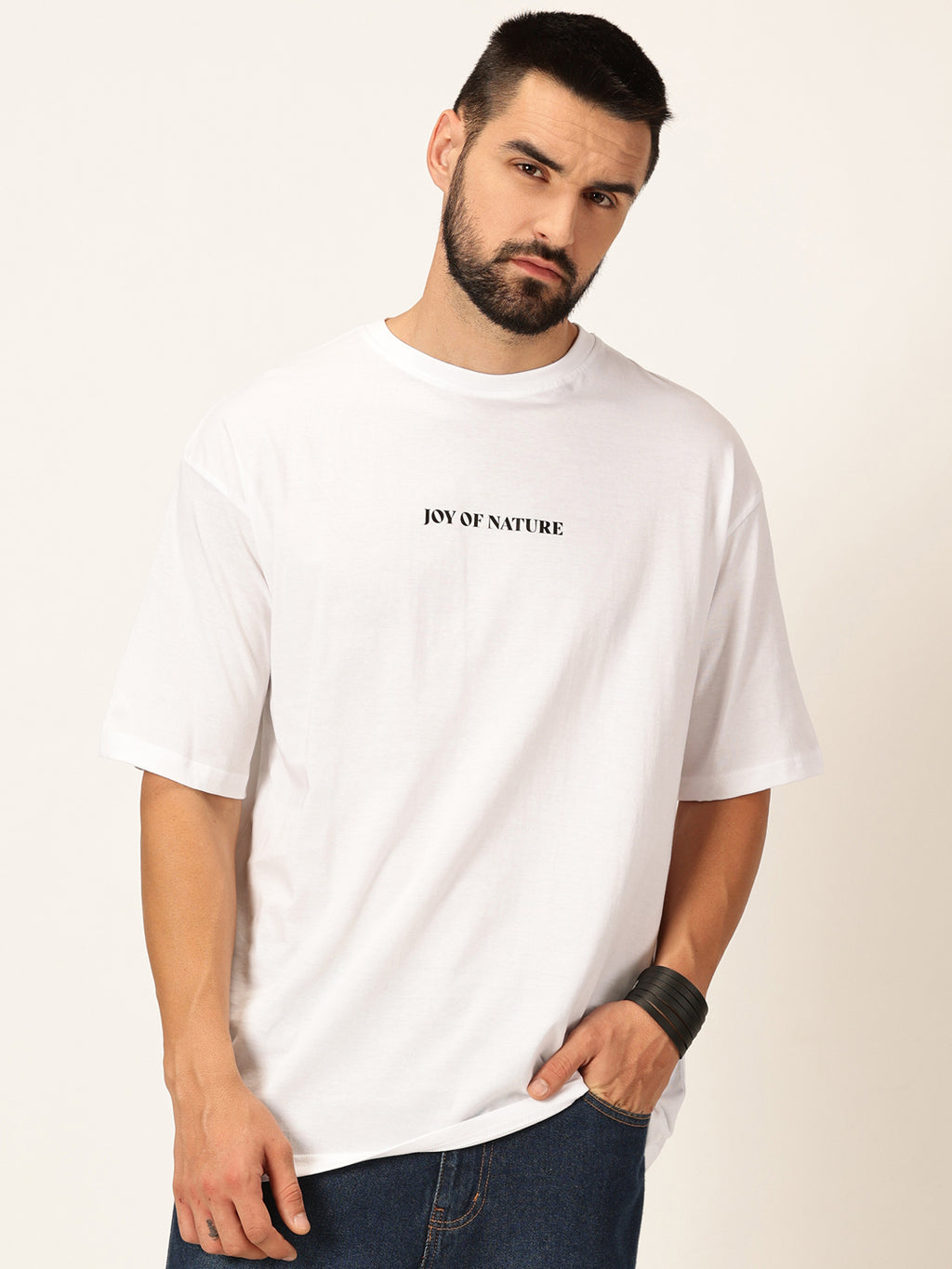 Thomas Scott Men Oversized Graphic Printed Cotton Bio Finish T-shirt