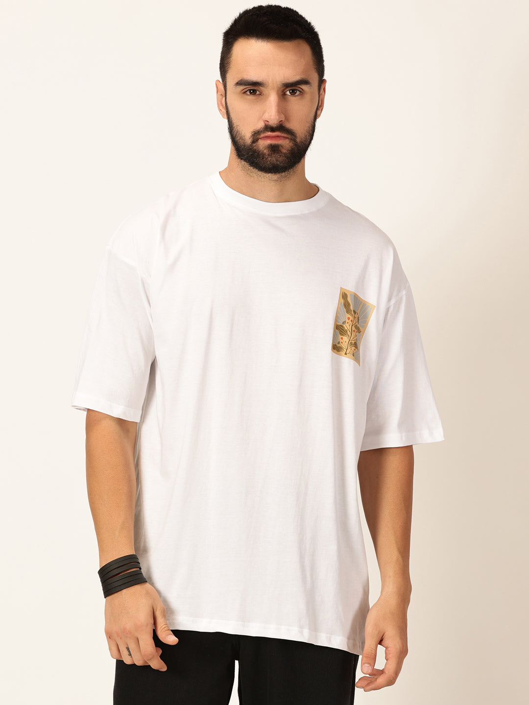 Thomas Scott Men Graphic Printed Bio Finish Pure Cotton Oversized T-shirt
