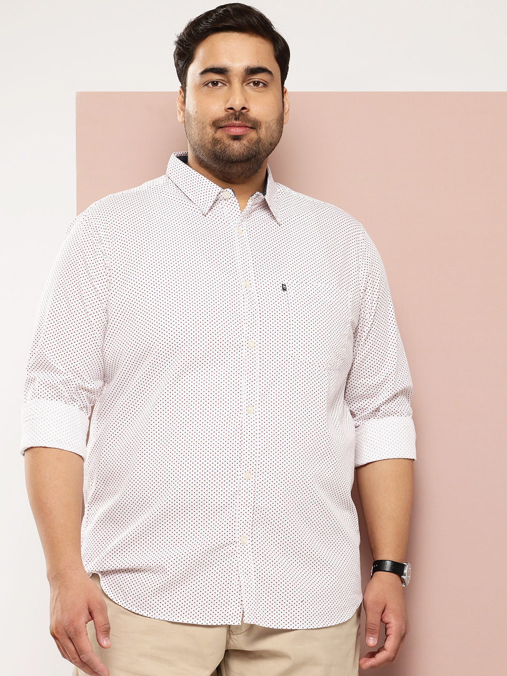 Thomas Scott Men Maroon Plus Size Premium Casual Shirt