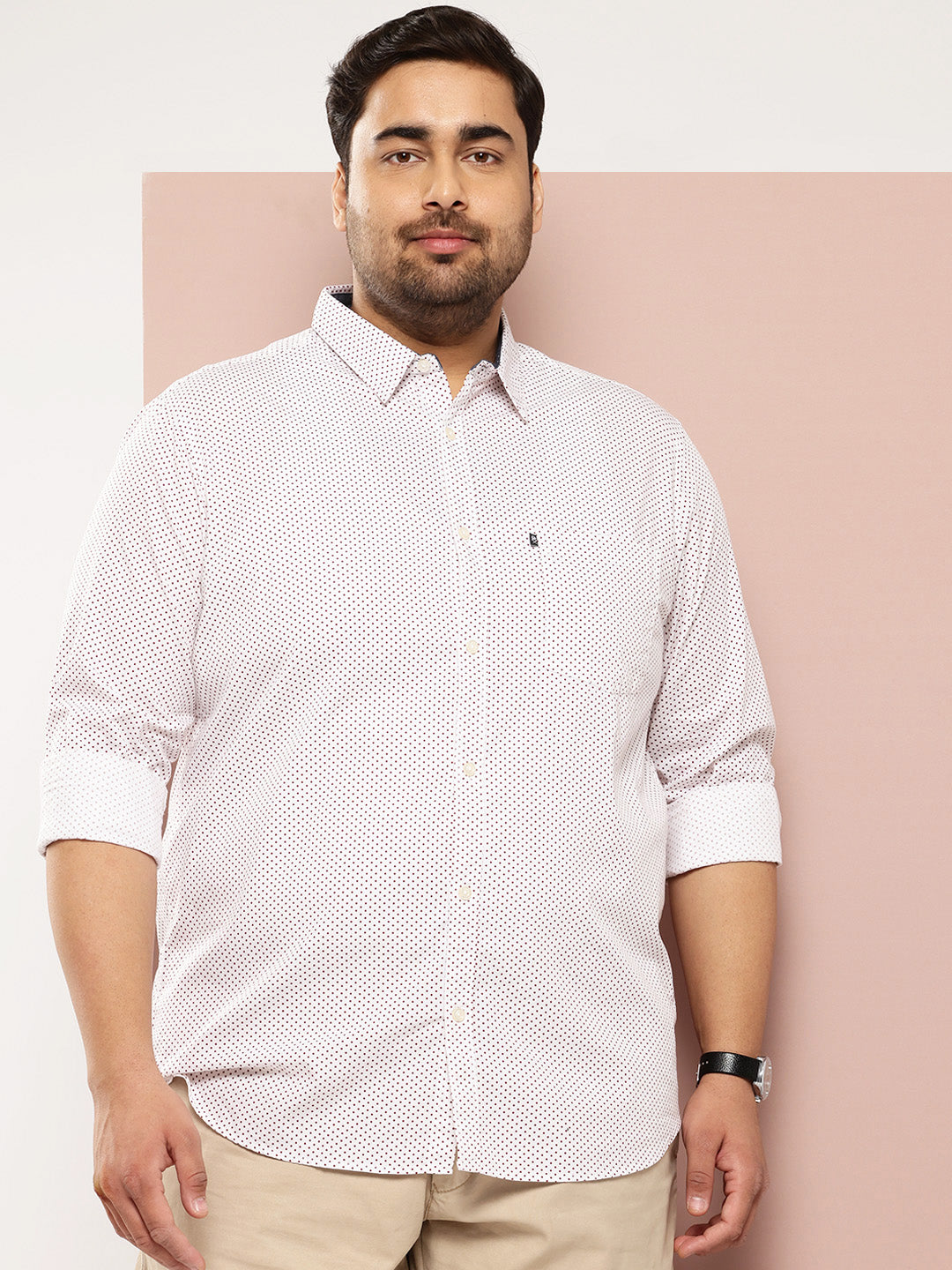 Thomas Scott Men Maroon Plus Size Premium Casual Shirt