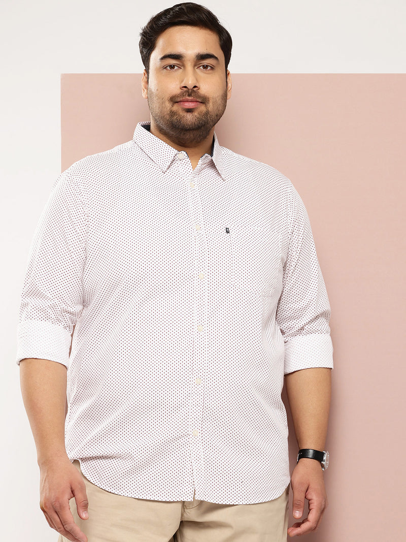 Thomas Scott Men Maroon Plus Size Premium Casual Shirt