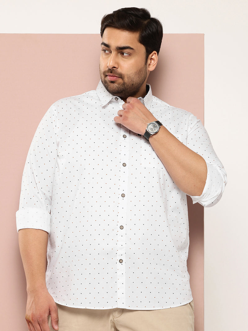Thomas Scott Men Mustard Plus Size Premium Casual Shirt