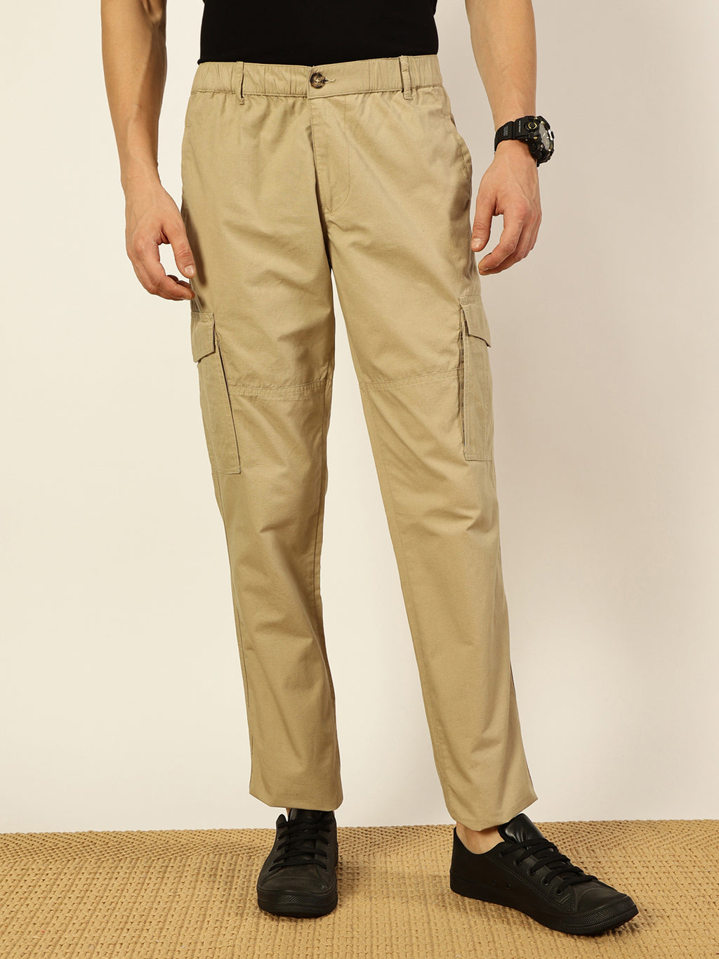 Thomas Scott Men Smart Slim Fit Cargos Trousers