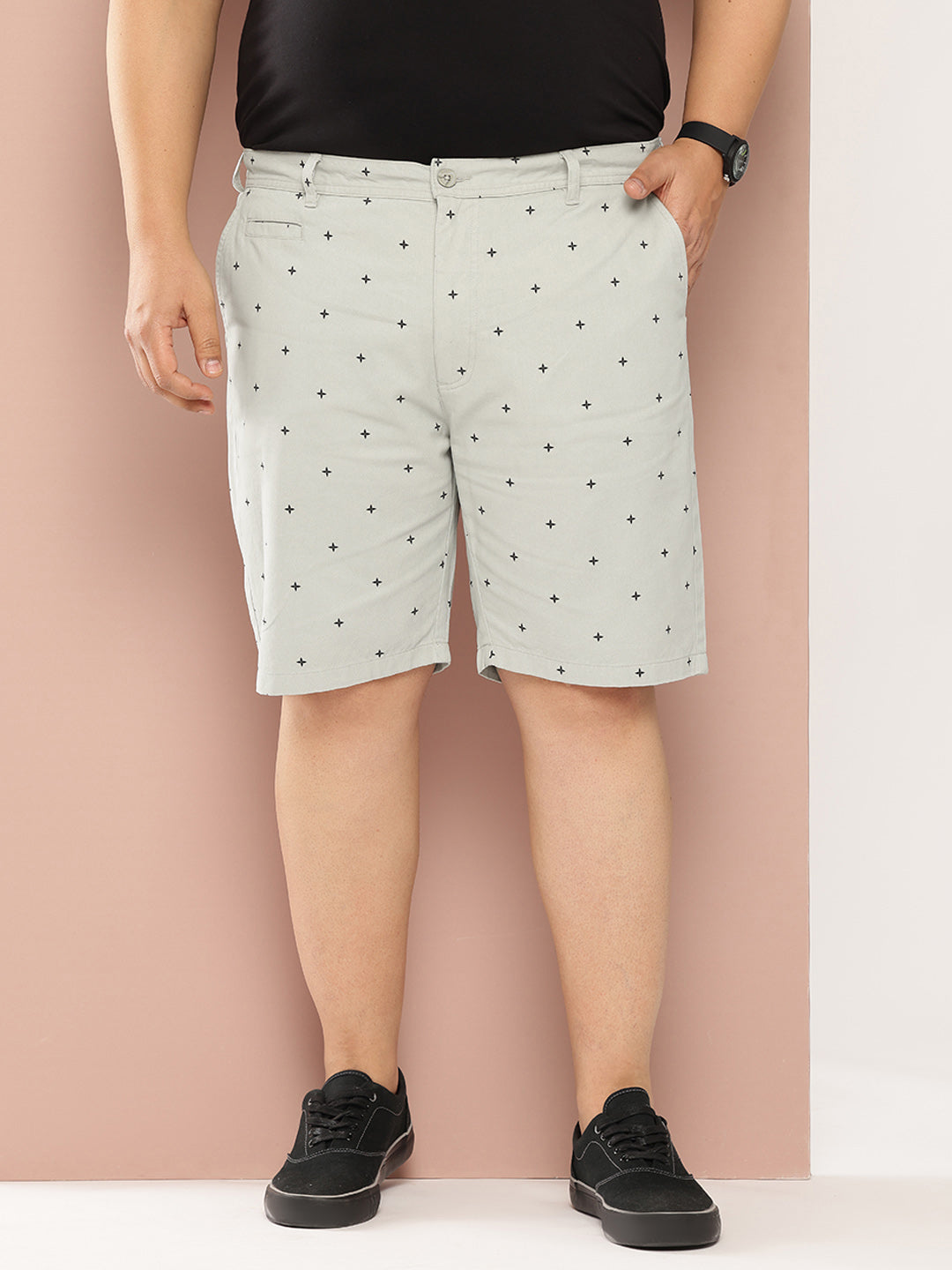 Thomas Scott Men Plus Size Printed Outdoor Shorts