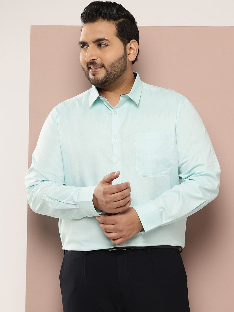 Thomas Scott Men Pista Plus Size Regular Fit Long Sleeves Micro Ditsy Printed Formal Shirt