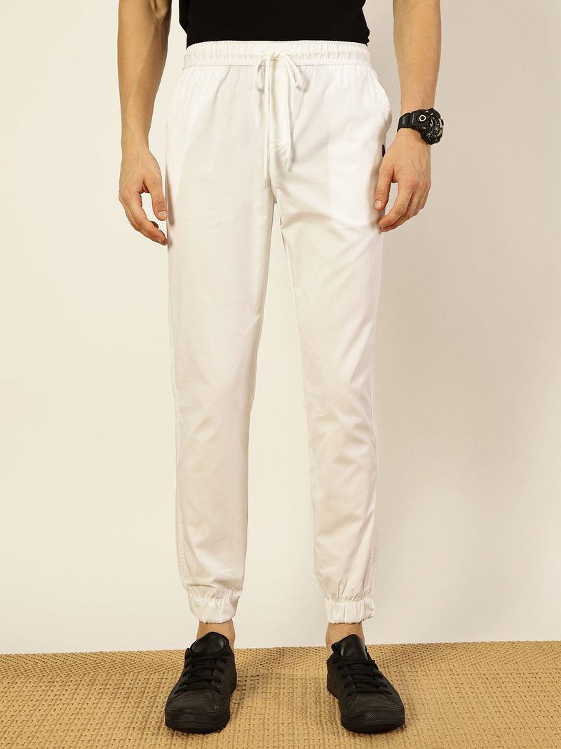 Thomas Scott Men Cotton Smart Slim Fit Easy Wash Joggers Trousers