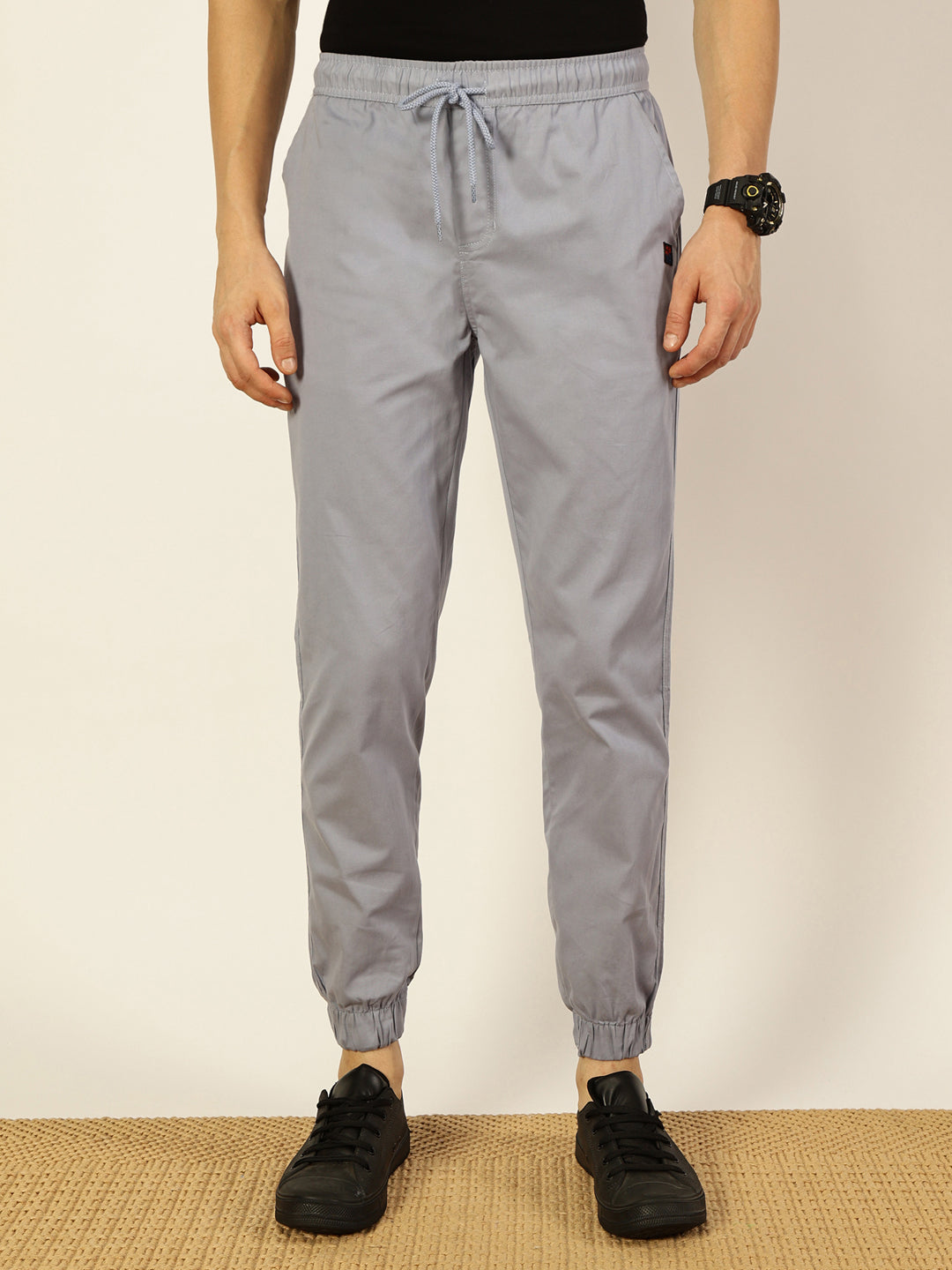 Thomas Scott Men Smart Slim Fit Easy Wash Joggers Trousers