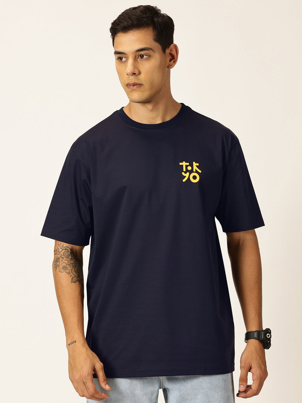 Thomas Scott Men Graphic Printed Drop Shoulder Oversized T-shirt