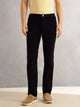 Thomas Scott Men Black Regular Fit Mid-Rise 4 Pockets Woven Corduroy Trouser